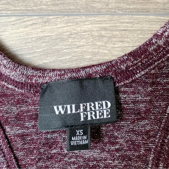 Aritzia Wilfred Free Ornella Tank Top Heathered Sleeveless Burgundy Size XS - Picture 8 of 14